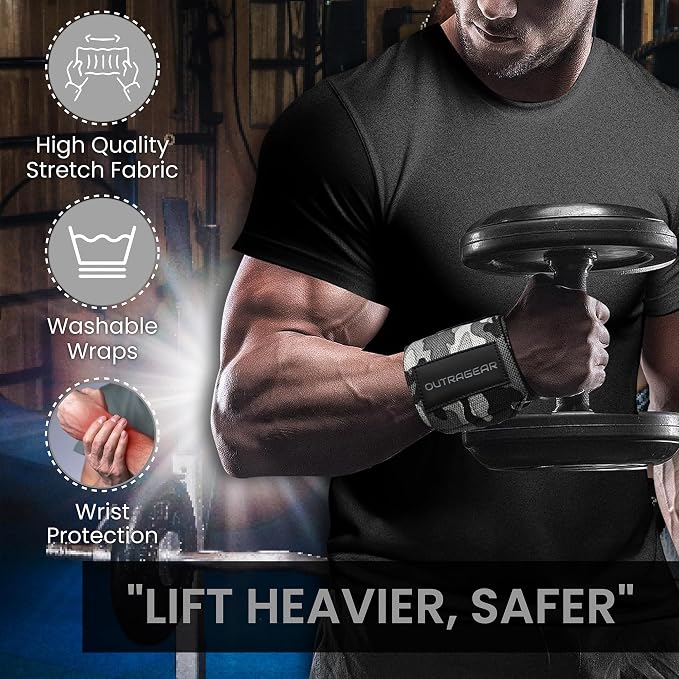 18" OG-Grade Wrist Wraps for Weightlifting – Heavy Duty Wrist Support with Thumb Loop & Lockdown Strap – Wrist Straps for Powerlifting, Bench Press & Gym Training