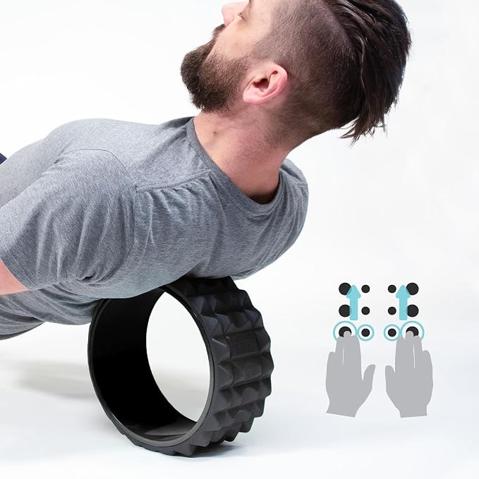 Chirp Wheel XR 3-Pack Foam Roller Set, Back & Neck Pain, 10/6/4" Black