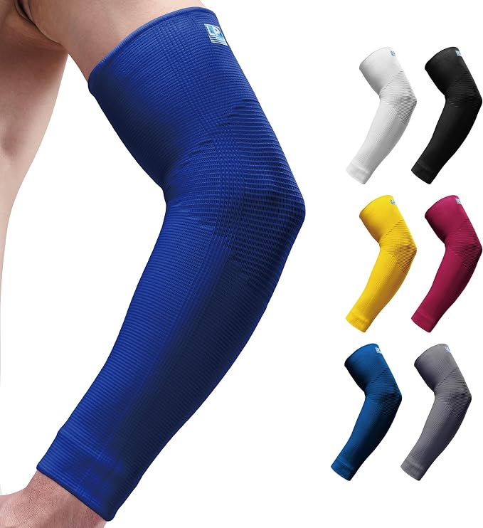 LP SUPPORT 668 Compression Arm Sleeve for Workouts, Sports & Pickleball, Golf and Tennis Elbow Pain relief for Men & Women