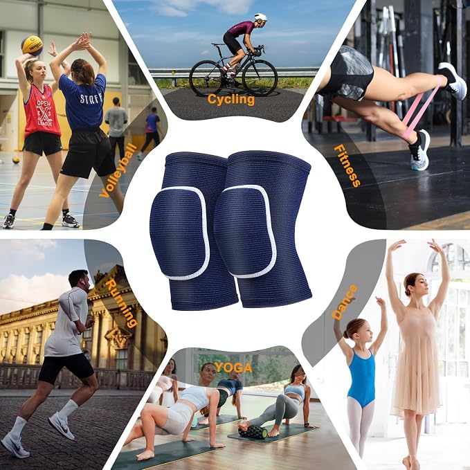 Volleyball Knee Pads for Dancers, Soft Breathable Knee Pads for Men Women Kids Knees Protective, Knee Brace for Volleyball Football Dance Yoga Tennis Running Cycling Workout Climbing