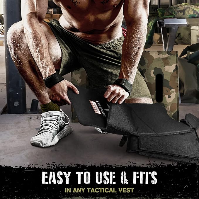 Yes4All Weighted Vest Plates with Curved Ergonomic Design for Running, Rucking & Strength Training, Comfortable Fit, 5.75/8.75/14/19.75 LB Pairs