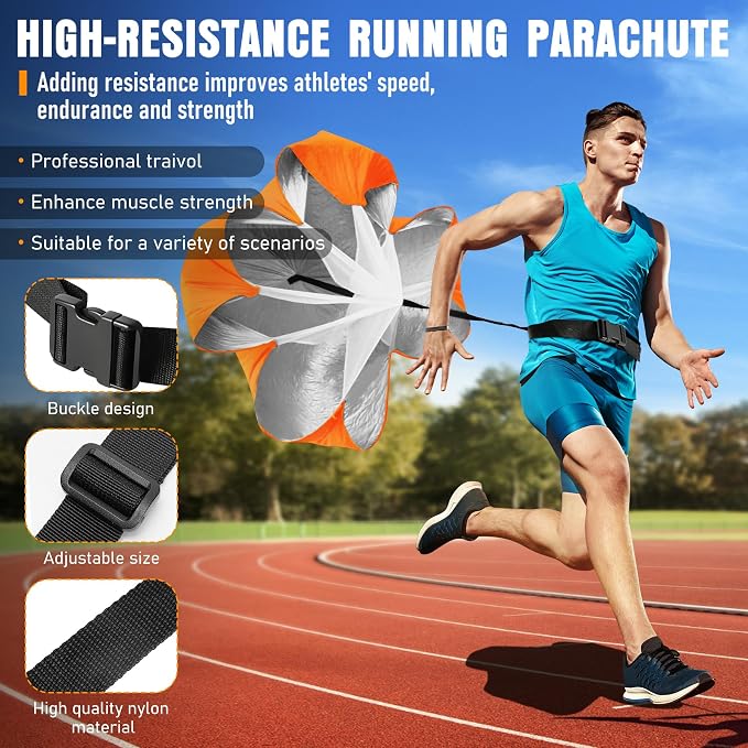 Agility Ladder, Agility Speed Training Equipment Set, 20ft Speed Ladder | 4 Hurdles, 12 Soccer Cones, Jump Rope, Running Parachute, Soccer Football Basketball Training Equipment Accessories