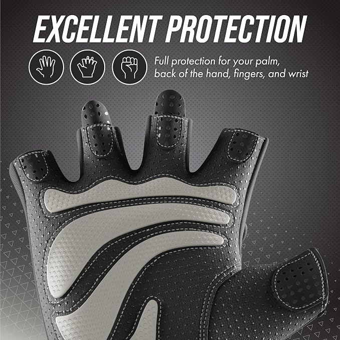 Contraband Pink Label 5437 Womens Extreme Grip Weight Lifting Gloves w/Heavy Rubber Padded Palm (Pair) - Heavy Duty Palm w/Griplock Silicone & Rubber Grip Pads for Gym Workouts