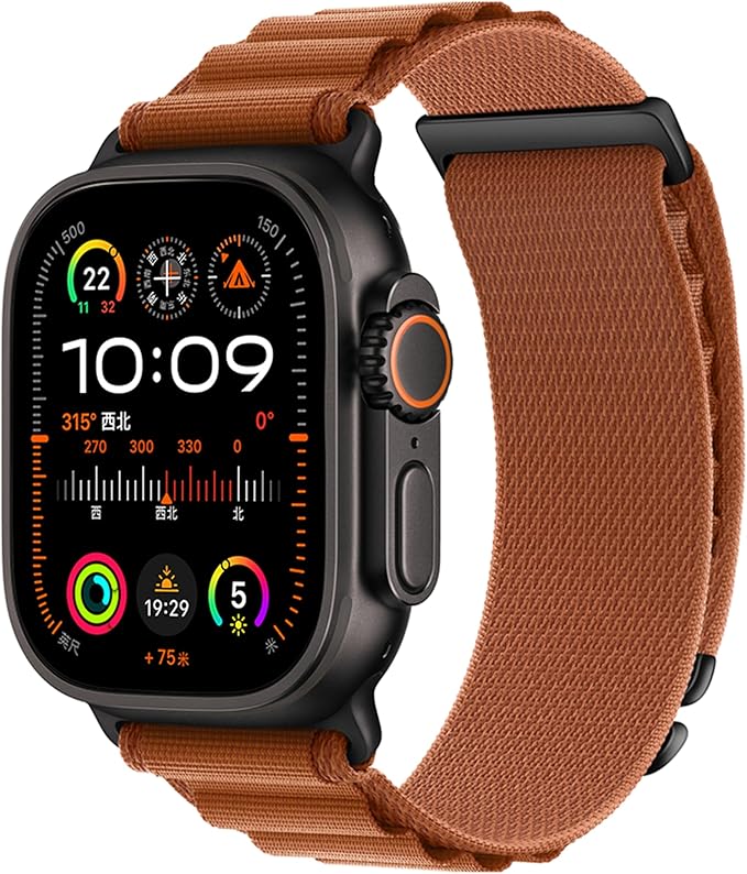 Alpine Nylon Sport Bands Compatible with Apple Watch Ultra Band 49mm 46mm 45mm 44mm 42mm Men Women, Stretch Loop Strap with D-Hook for iWatch Series 10 Ultra SE 9 8 7 6 5 4 3 2 1 (B-Terracotta, 38mm/40mm/41mm/42mm(Series 10))