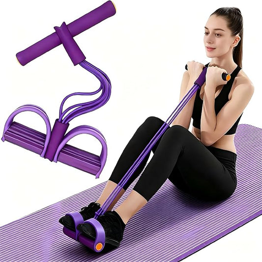 Pedal Resistance Bands with Handles, Upgrade 6-Tubes Elastic Bands for Exercise, Natural Rubber Foot Pedal Resistance Bands, Multifunction Fitness Bands for Abdomen, Waist, Arm, Leg, Pilates