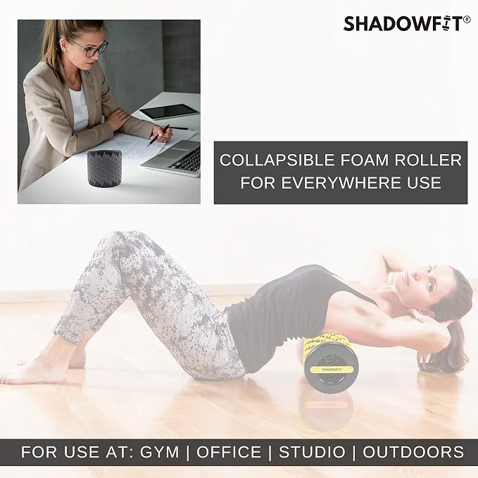 Adjustable Shadowfit Foam Roller Equipment for Sore Muscle, Tissues ∣ Massage Rollers for Maximum Tension Relief ∣ High Density Foam for Deep Tissue Pain Relief, Thigh, Arms (Red)