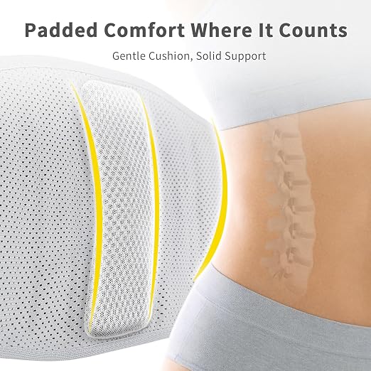 Bracoo Back Brace for Lower Back Pain Back Support Belt for Women and Men, Breathable Lumbar Support Brace with Adjustable Strap for Herniated Disc, Sciatica, Large(37" - 44"), BP62