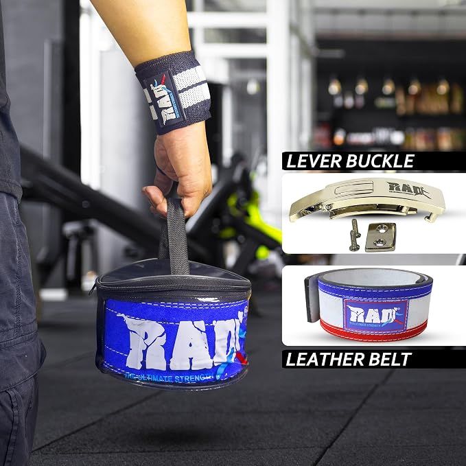 RAD Lever Weight Lifting Gym Belt for Men & Women Size 63 TO107 CM,Thick 10MM & Width 4 Inch Lever Powerlifting Belts for Women Dead Lift Workout Belt Leather Weight Lifting Lever Gym Squat Belt