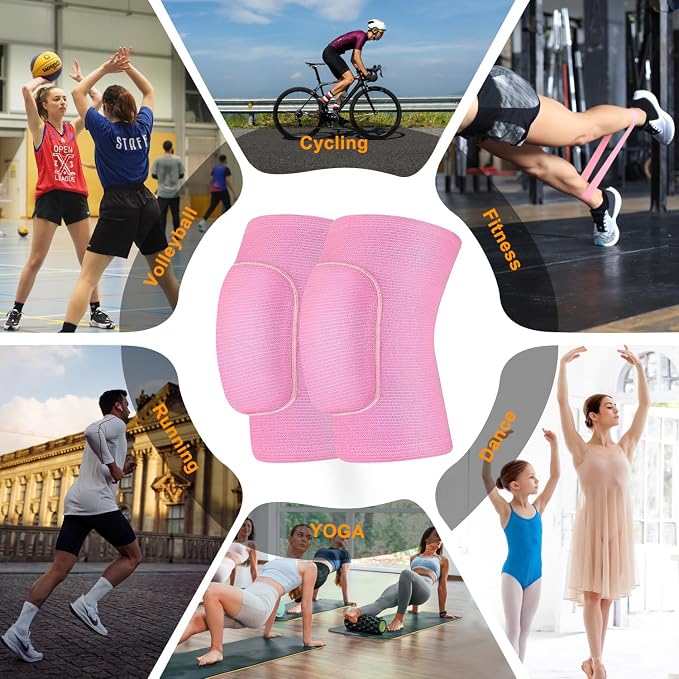 Volleyball Knee Pads for Dancers, Soft Breathable Knee Pads for Men Women Kids Knees Protective, Knee Brace for Volleyball Football Dance Yoga Tennis Running Cycling Workout Climbing