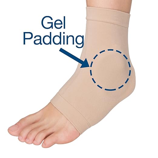 ZenToes Ankle Bone Protection Socks Malleolar Sleeves with Gel Pads for Boots, Skates, Splints, Braces - 1 Pair | Cushions ankle bones in work boots, skates, splints & braces. Helps reduce rubbing and pressure. Washable, reusable