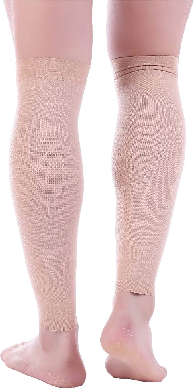 Doc Miller Compression Calf Sleeve for Men & Women, 20-30mmHg | Graduated Support for Running, Shin Splints, Calf Strain, Knee High, Small to 6XL Plus Size