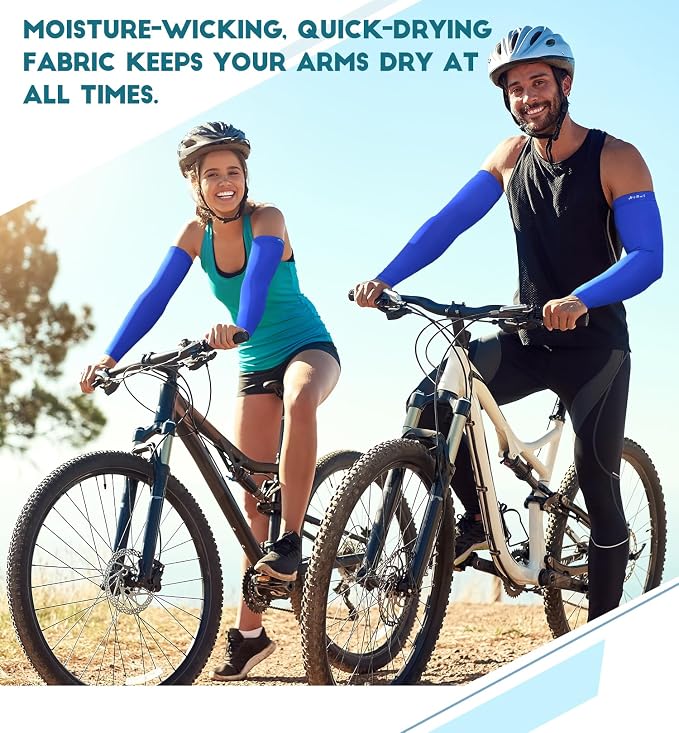 HiRui Arm Compression Sleeves for Men Women Youth, UV Protection 20-30mmHG Support Tattoo Cover, Breathable Moisture-Wicking