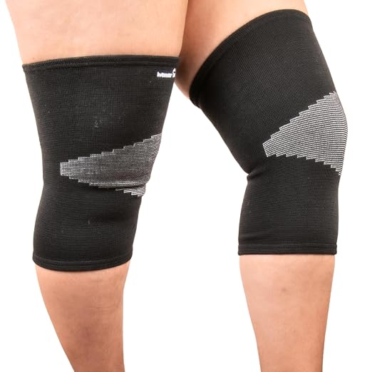 Wonder Care 2-Pack Bamboo Knee Compression Sleeve for Men and Women, Compression Knee Sleeve for Running, Volleyball, Gym Weightlifting Made from Bamboo Yarn, Perfect Knee Brace for Knee Pain and Enhanced Comfort - 1 Pair