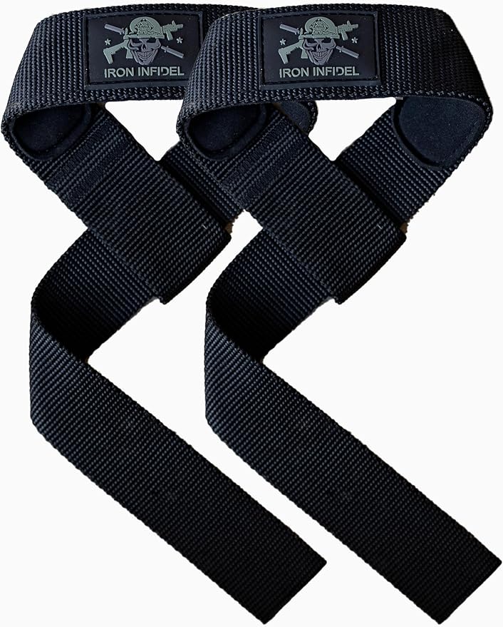 Iron Infidel Weight Lifting Straps - Wrist Straps for Weight Lifting, Deadlifting, Exercise, Crossfit, Strength Training, Olympic Lifts - Gym Straps for Grip Strength on Bar
