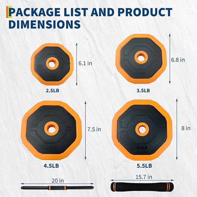 Garvee Adjustable Dumbbell Set,Weight Set for Home Gym | 4-in-1 Adjustable Weight Set Used As Dumbbells,Barbells,Kettlebells and Push-up