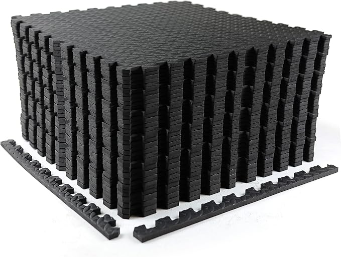 CAP Puzzle Exercise Mats | 1/2” Thick EVA Interlocking Foam Tiles for Home Gym Flooring | Multiple Options