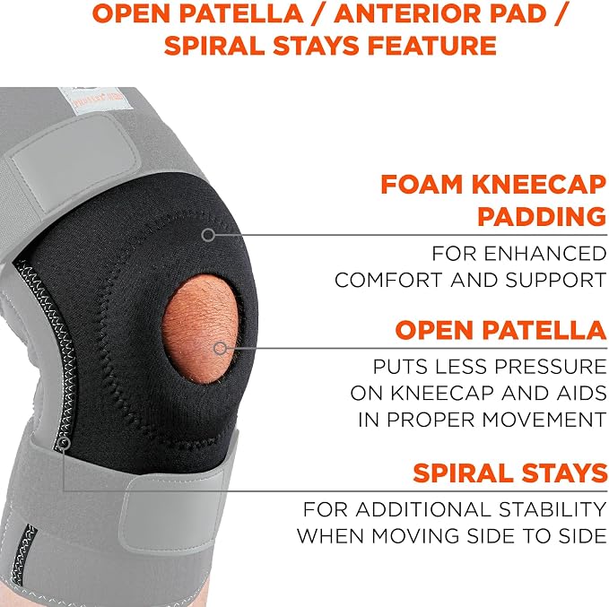 Ergodyne ProFlex 620 Knee Sleeve, Black, Small