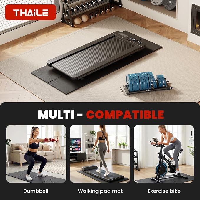 Walking Pad Mat for Carpet Floors, 55x24 Hardwood Floor Protection | Treadmill Mat for Hardwood Under Walking pad Treadmill Bike Exercise Equipment, Noise Shock Absorption, Stationary
