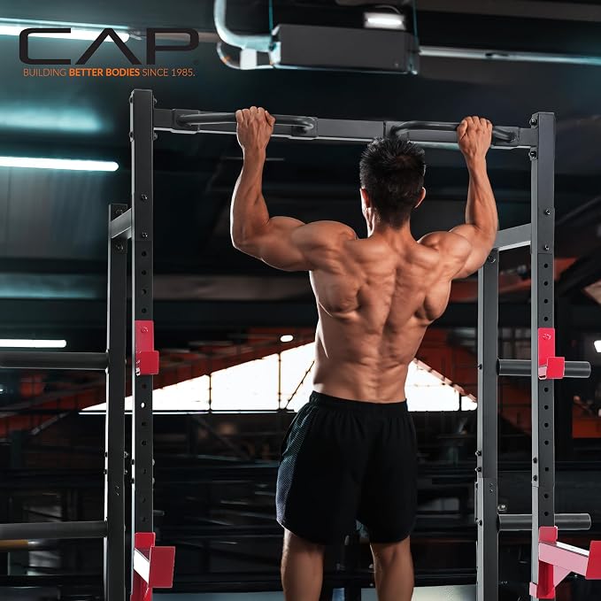 CAP Barbell Power Rack with Pull Up Bar & Attachments - Multiple Colors