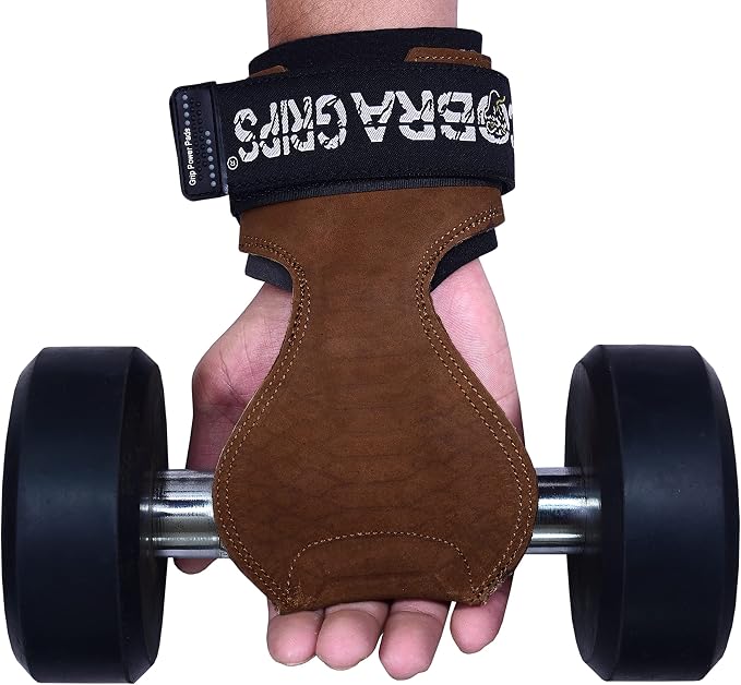 Cobra Grips Weight Lifting Gloves with Adjustable Neoprene Padded Wrist Wraps - Heavy Duty Alternative to Power Lifting Hooks for Deadlifts