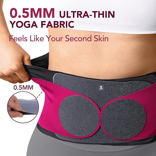0.5mm Ultra Thin Back Brace for Women for All-Day Wear & Support | Slim Fit, Seamless, Wear under Clothes, Removable Lumbar Pad, Invisible Back Support, Adjustable Compression Back Pain Relief