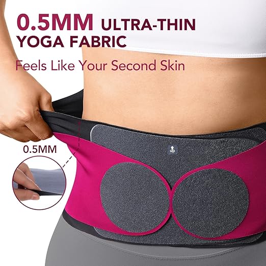 0.5mm Ultra Thin Back Brace for Women for All-Day Wear & Support | Slim Fit, Seamless, Wear under Clothes, Removable Lumbar Pad, Invisible Back Support, Adjustable Compression Back Pain Relief