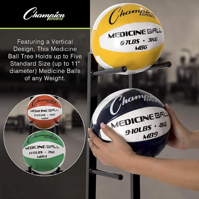 Champion Sports Medicine Ball Storage – Durable Racks & Trees for Organized Gym, Fitness & Sports Storage