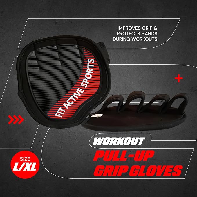 Workout Gloves for Gym - Durable Gym Grips, & Grip Pads - Rubber Padding to Avoid Calluses - Suits Men & Women