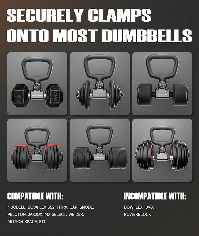 Flexible Dumbbell Converter - 260 LBS Weight Capacity Adjustable Alloy Steel Bar丨Convert Dumbbells to Barbell, Enhanced Compatibility for Wide Range of Dumbbells for Home Weight Lifting