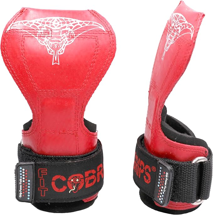 Cobra Grips Weight Lifting Gloves with Adjustable Neoprene Padded Wrist Wraps - Heavy Duty Alternative to Power Lifting Hooks for Deadlifts
