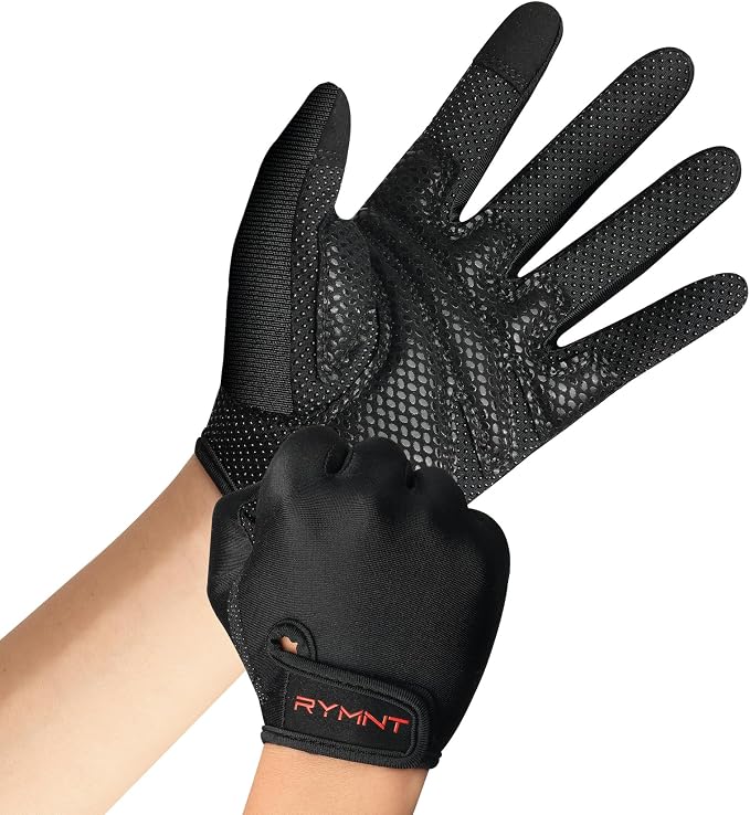 Full Finger Workout Gloves Women Men - Weight Lifting Gloves Full Palm Grip | Grip Gloves for Gym, Fitness, Exercise, Weightlifting, Rowing, Dumbbells, Kettlebell, Cycling, Driving, Biking, Womens Work