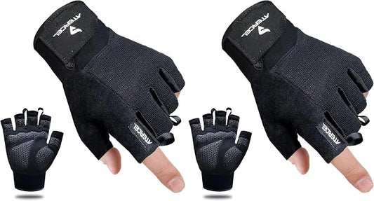 ATERCEL Workout Gloves for Men and Women, Exercise Gloves for Weight Lifting, Cycling, Gym, Training, Breathable and Snug fit