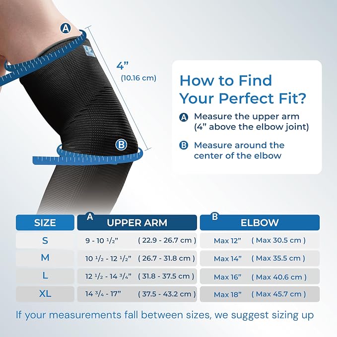 LP SUPPORT 668 Compression Arm Sleeve for Workouts, Sports & Pickleball, Golf and Tennis Elbow Pain relief for Men & Women