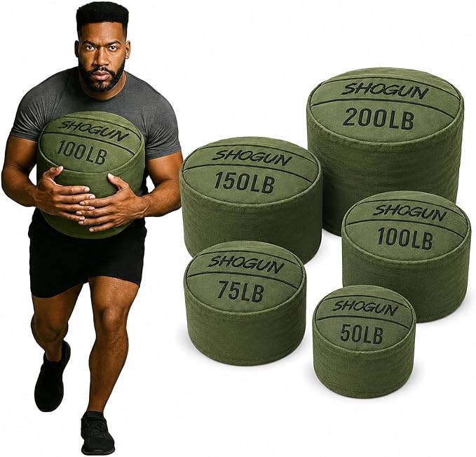 Shogun Sandbags for Working Out – Heavy Duty Workout Sandbag for Weight Training, Cross Training, Strongman, Fitness & Military Use – Adjustable Exercise Sand Bags for Full Body Training