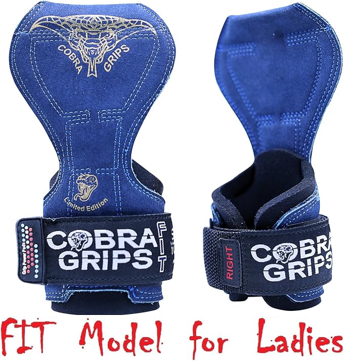 Cobra Grips Weight Lifting Gloves with Adjustable Neoprene Padded Wrist Wraps - Heavy Duty Alternative to Power Lifting Hooks for Deadlifts