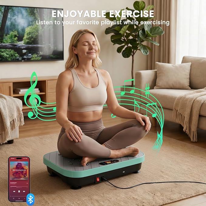Vibration Plate Exercise Machine: TISSCARE Vibrating Plates for Weight Loss and Lymphatic Drainage, 400lbs Shake Plate Whole Body Workout Platform for Home Fitness Fat Burner Gifts