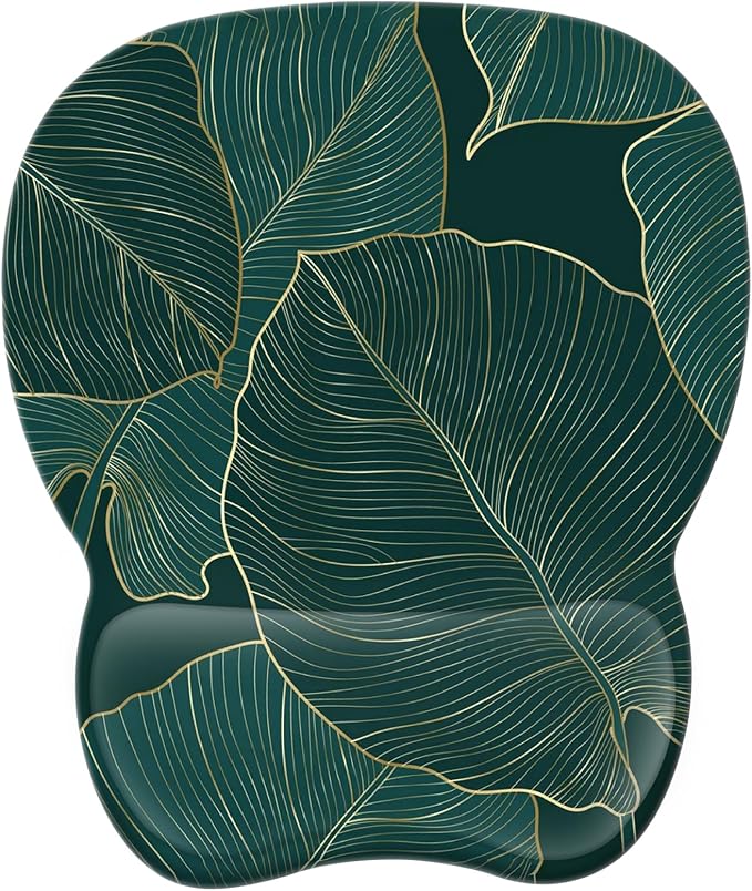 EooCoo Ergonomic Mouse Pad with Wrist Rest, Memory Foam Support Mousepad | Non-Slip Base for Computer, Cafe, Home & Office, 9.64 x 8.26 in Office Desk Accessories, Carpal Tunnel Relief