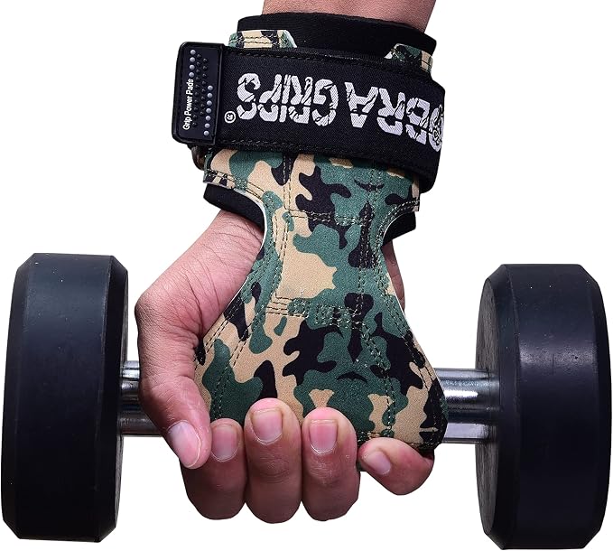 Cobra Grips Weight Lifting Gloves with Adjustable Neoprene Padded Wrist Wraps - Heavy Duty Alternative to Power Lifting Hooks for Deadlifts