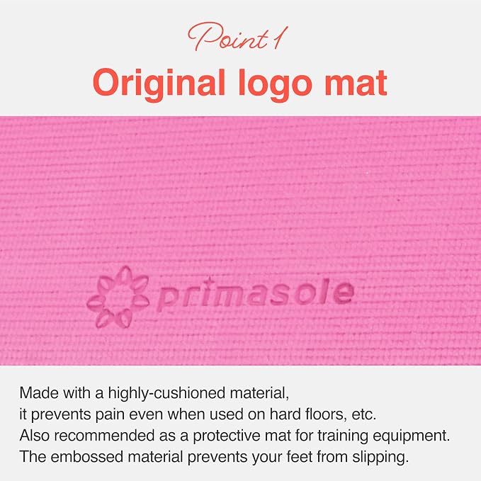 Primasole Yoga Mat with Carry Strap for Yoga Pilates Fitness and Floor Workout at Home and Gym Non-slip 9 colors