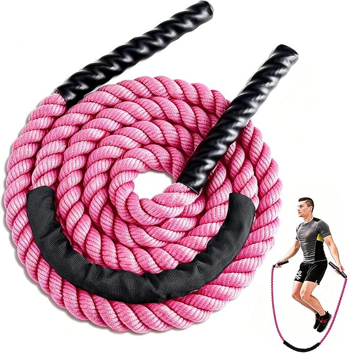 Weighted Jump Rope for Men Women, 1.5lb 2.8lb Jumping Ropes for Fitness | Adult Skipping Rope for Home Gym Exercise, Improve Strength and Building Muscle Workout Equipment