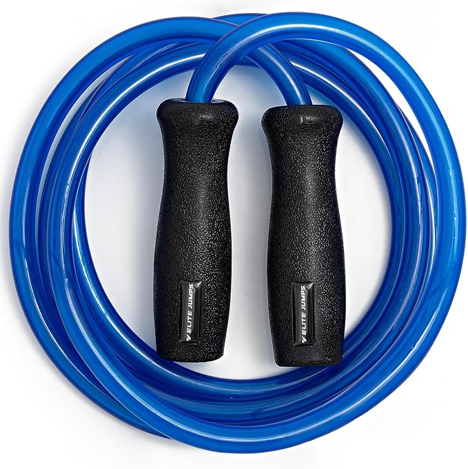 Elite Jumps Muay Thai 2.0 Weighted Jump Rope for MMA, 1.1 lbs, 8 ft | Heavy resistance rope for Muay Thai, MMA and boxing. Ball-bearing handles. Intermediate to advanced.