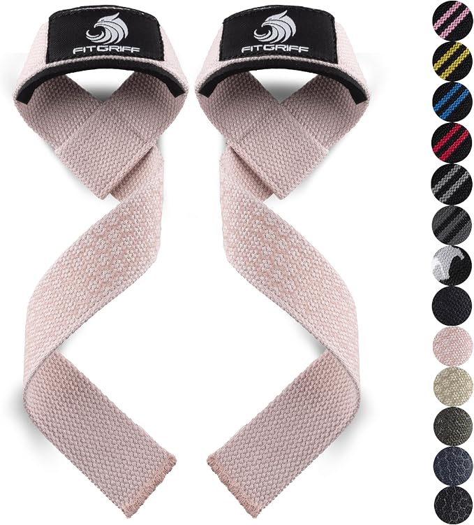 Fitgriff® Lifting Wrist Straps for Weightlifting, Gym, Deadlift, Workout (Made of Premium Cotton & Padded) - Men & Women