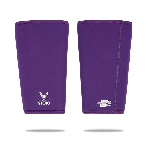 Stoic 7mm Neoprene Knee Sleeves for Men & Women - Purple, X-Small