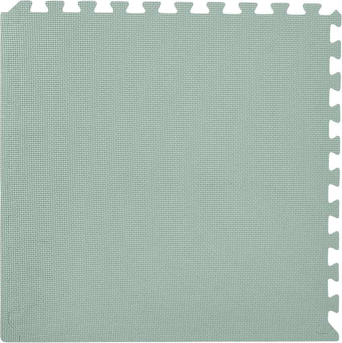 We Sell Mats 1/2" Thick Multipurpose EVA Foam Exercise Floor Mat, Interlocking Tiles, Anti-Fatigue for Home or Gym, 24 in x 24 in, 12 Tiles, Sage