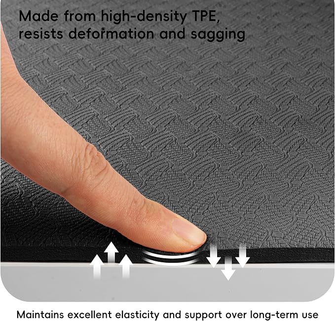 Extra Wide Yoga Mat 72" x 32", 6mm Non Slip TPE Exercise Mat with Carrying Strap, Large Workout Mat for Yoga, Pilates, Stretching, HIIT & Home Gym