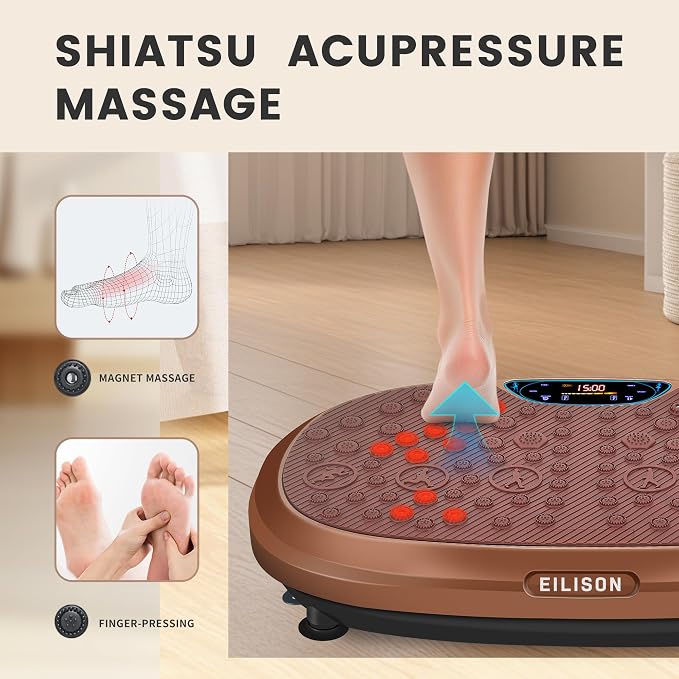 FitMaxx 3D XL Vibration Plate Exercise Machine - Whole Body Workout Vibration Platform w/Loop Bands - Lymphatic Drainage Machine for Weight Loss, Shaping, Recovery