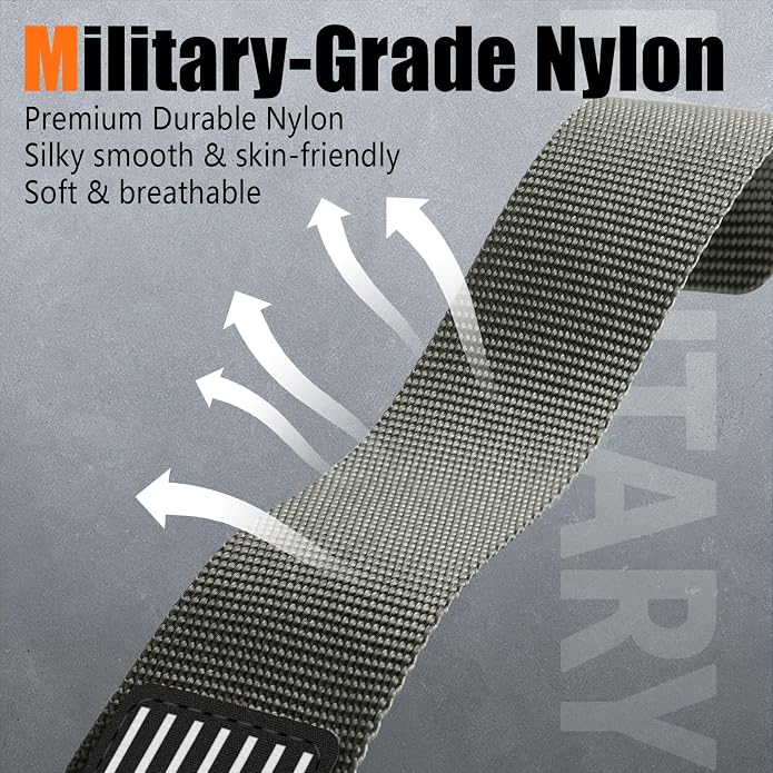 Rugged Nylon- Compatible with Apple Watch Ultra 3/ Ultra 2 Band 49mm Men,Tactical Soft Woven Stars- Stripes Flag Sport Strap for iWatch Bands 46mm 45mm 44mm 42mm Series 11 10 9 8 7 6 5 4 3 2 1 Se