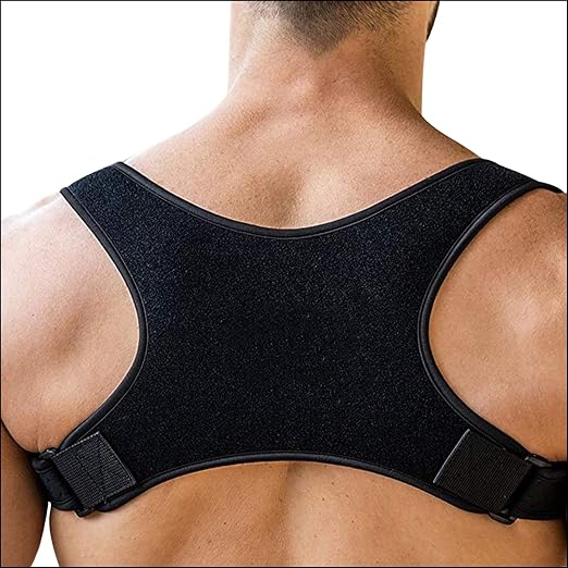 Adjustable Posture Corrector Brace for Men Universal Fit Upper Back, Shoulder & Clavicle Support, Helps Improve Posture & Relieve Neck, Shoulder & Back Pain (Patented Design)
