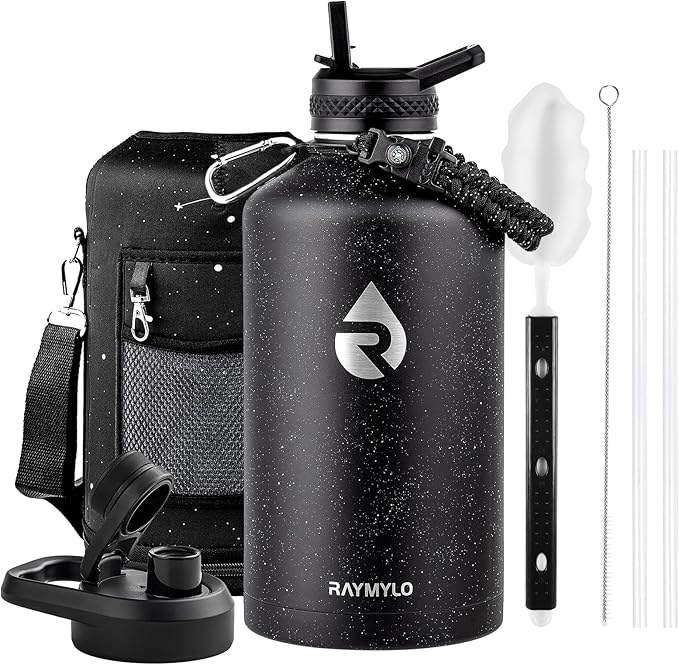 RAYMYLO 128oz Insulated Water Bottle, Triple Wall Vacuum Stainless Steel Water Bottles