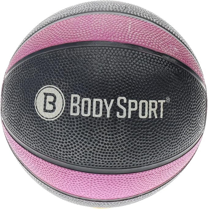 Body Sport Medicine Ball – Weighted Exercise Ball – at-Home Gym Equipment – Fitness Workout Ball – Cardio & Torso Strength Training